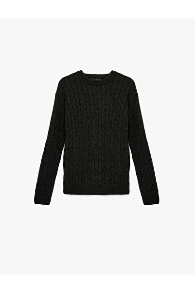 Koton Long Sleeve Crew Neck Hair Knit Textured Knitwear Sweater