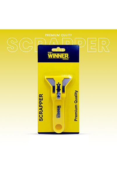 WINNER Premium Hand Scraper with Replaceable Blade for Sticker Paint Glue Removal on Glass Metal