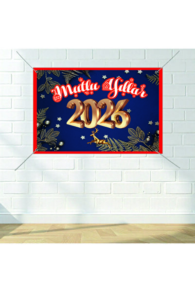 Yeni Yıl Mutlu Yıllar Branda Afiş