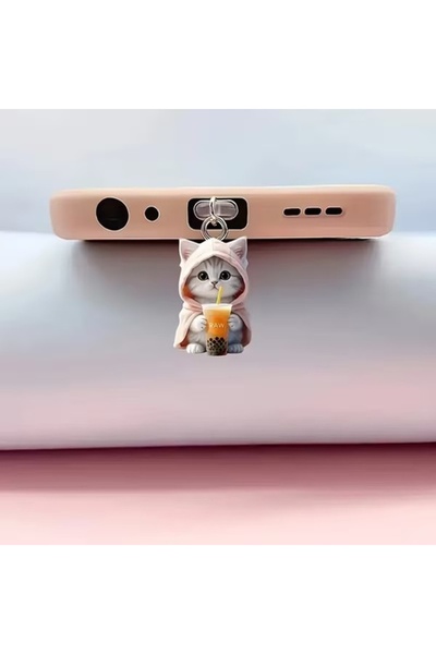 DefneAtes Sevimli Kedi Desenli Type-C Toz Koruma Tıpası - Ps5, Tablet ve Tele...