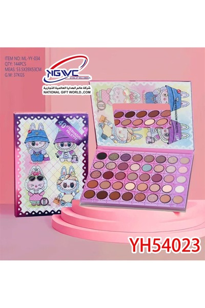 KAZUKO باليت ظلال عيون 40 لون بتصميم أرنب كيوت – ألوان متنوعة للمكياج اليومي والسهرة