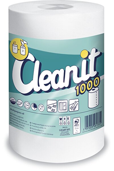 Lucart Prosop hartie monorola Cleanit 1000 Lucart, 2 straturi, 700 foi, 147 m