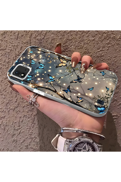 Hontinga حافظة هاتف متوافقة مع هاتف Realme C20/C20A، حافظة جميلة على شكل فراش...