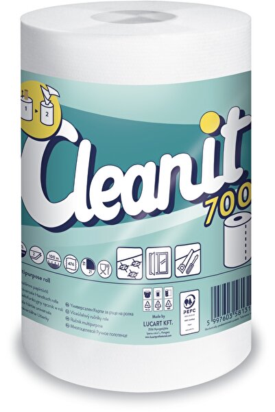 Lucart Cleanit 700 Lucart χαρτί κουζίνας σε μονή ρολό, 2 στρώσεις, 476 φύλλα,...
