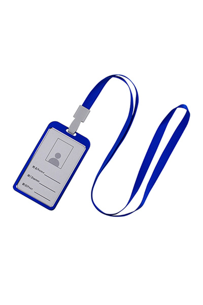 HALAMODO حامل بطاقة هوية عمودي الشكل، أزرق اللون