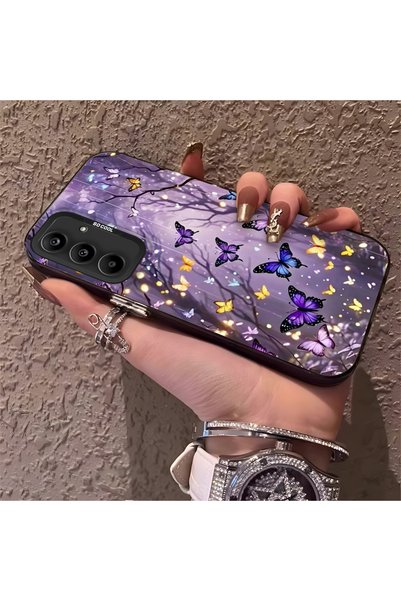 Hontinga Samsung Galaxy A25 Compatible Phone Case Beautiful Butterfly Anti-Sh...
