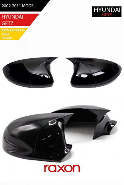 Raxon HYUNDAI GETZ 2002-2011 Batman & Yarasa Ayna Kapağı – Parlak Piano Black...