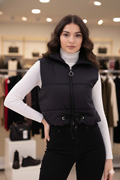 mooishan Novel Helena Women's Short Crop Puffer Vest New Season-1