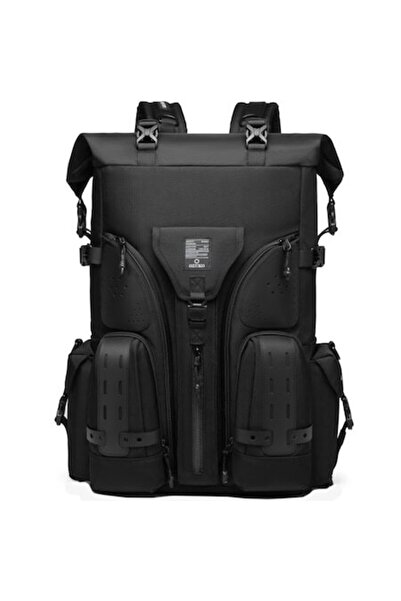 OZUKO Casual sport backpack for men, splash-resistant, OZ9631BK Black
