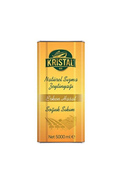 Kristal Erken Hasat Natürel Sızma Zeytinyağı 5 L Teneke