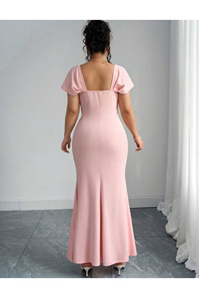 Sheya Rochie maxi Shein Curve+, roz