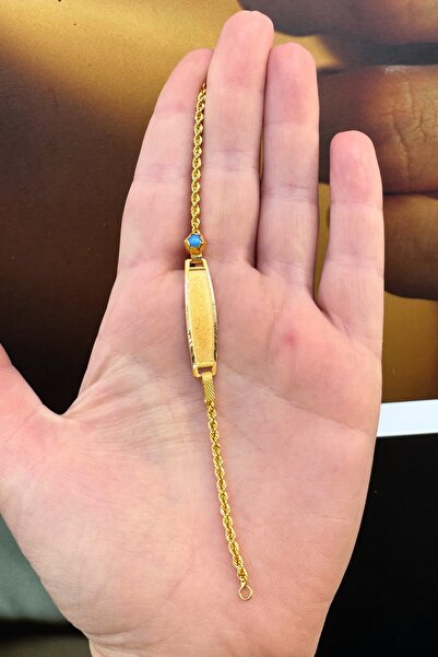 UKBA GOLD 14 Ayar Halat Zincirli Çocuk & Bebek Künyesi 2