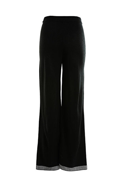 london Rag Women Contrast Stitch Detail Knit Sweater Trouser in Monochrome