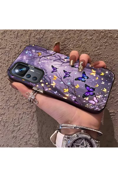 Hontinga Xiaomi Mi 12t Compatible Phone Case Beautiful Butterfly Anti-Knock C...