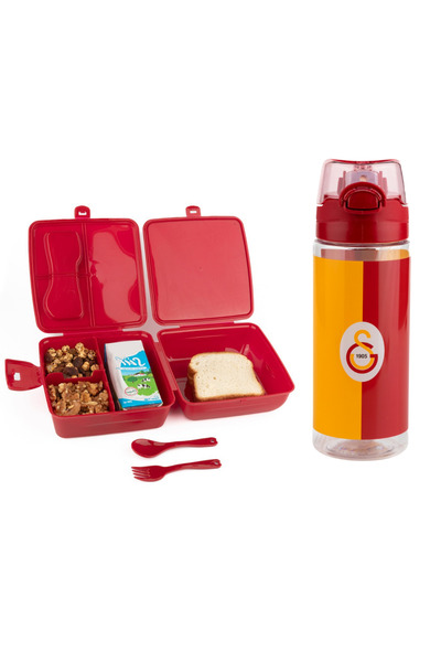 Galatasaray GS İlkokula Özel Beslenme Seti 500 ML Suluk Ve Beslenme Kabı
