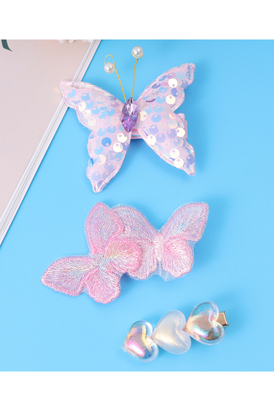 Mark & Mia مشبك على شكل قلب وفراشة، تصميم جذاب، متعدد الاستخدامات، متين، مناس...