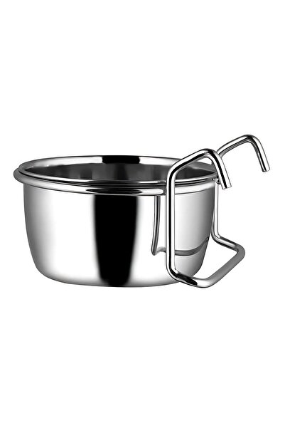 EuroGold وعاء طعام معدني سعة 10 أونصة مع حامل خطاف قطره 9.5 سم