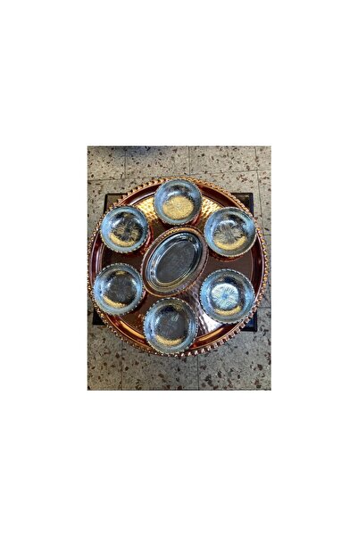 Bakır Dünyası Online Bakır Dünyası - El Dövmesi Bakır Kahvaltı Seti (8 Parça)