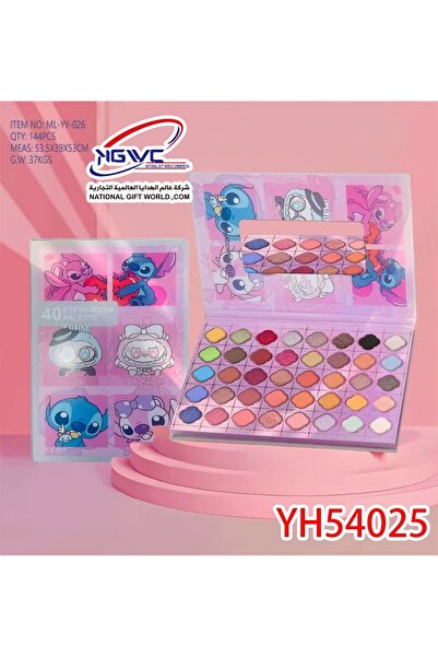 KAZUKO باليت ظلال عيون 40 لون بتصميم كرتوني مرح – ألوان زاهية ولمسات لامعة ومات