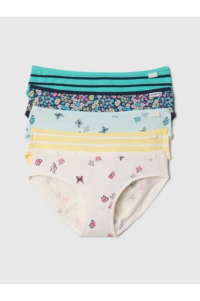 GAP Kız Çocuk Çok Renkli Bikini Külot (5'li)