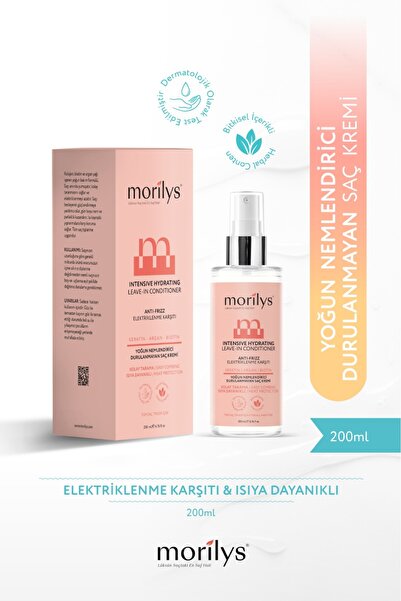 Morilys Durulanmayan Saç Kremi Anti Frizz Isı Koruyucu Keratin&Argan Biotin 2...