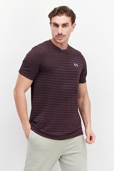 Under Armour Men Sportswear Fit Seamless Training T-Shirt, Dark Purple