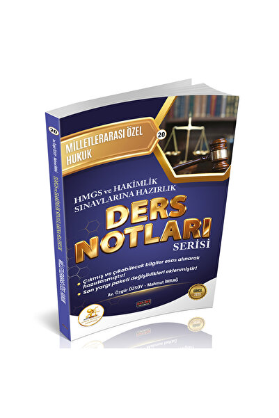 Savaş Yayınevi HUKAL HMGS-HAKİMLİK Milletlerarası Özel Hukuk Ders Notları Sav...