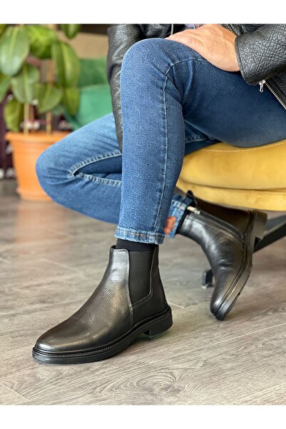 MOR KUNDURA Genuine Leather Daily Use Men's Chelsea Boots