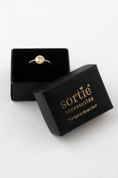 Sortie Aksesuar Zirkon Taşlı Tektaş Yüzük