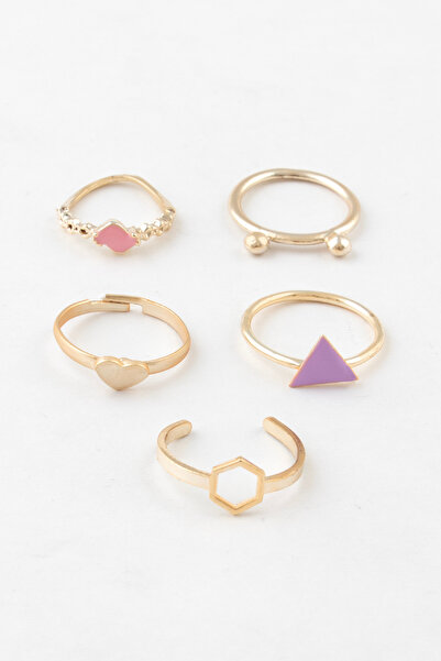 Sortie Aksesuar مجموعة خواتم قابلة للتعديل في الحجم ومفصلة من ثلاث قطع بأشكال...