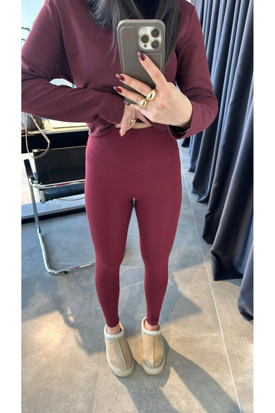 Melissatelier Recovery Sports Modal Women's Tights Bordo