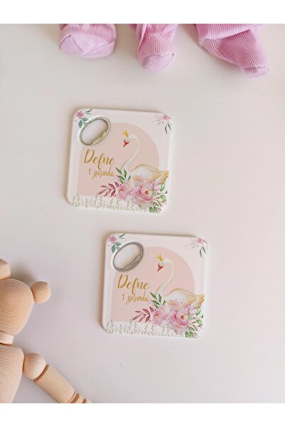 arslart Unicorn figürlü pembe çiçek desenli kişiye özel magnet açacak bardak ...