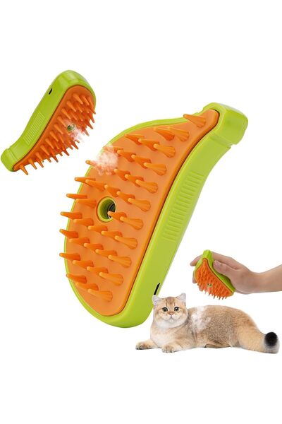 Arabest فرشاة بخار للقطط، فرشاة بخار فعالة لفك تشابك الشعر وإزالة الشعر المتس...