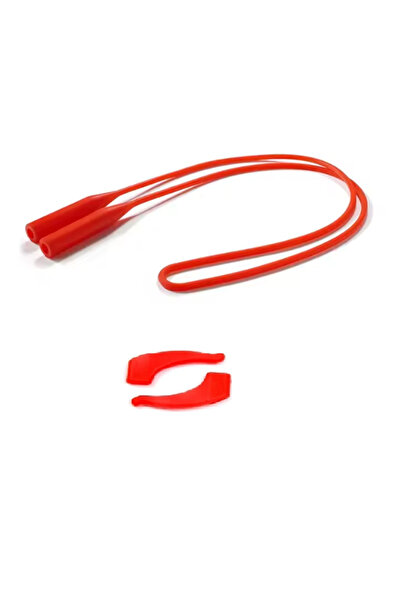 Optic Master Silicone Anti-Slip Ear Lock and Glasses Strap / Cord Red