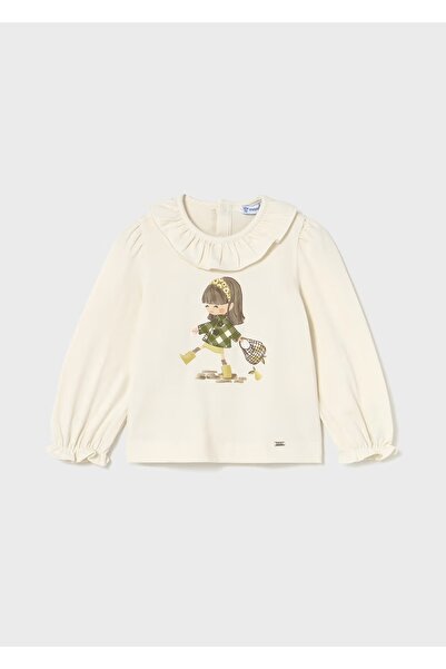 MAYORAL Baby Girl Ruffle Collar Long-Sleeved T-Shirt