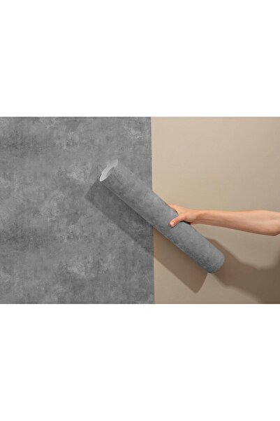 Grown Gri Beton Desenli Duvar Kağıdı • Modern Endüstriyel Duvar Resmi Kendind...
