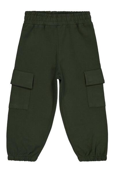 Civil Boys Cargo Pocket Pieces of 2-5 Years Old Tracksuit Bottoms - Khaki 3-4 Years Old