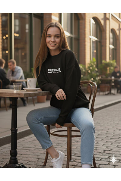 BW Bravely Wear PRESTIGE Γυναικείο φούτερ με στάμπα και λαιμόκοψη ποδηλάτου