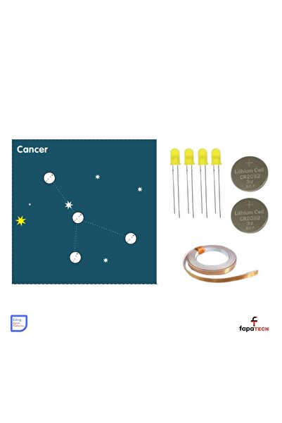 Fapatech Zodyak Takım Yıldızı Astroloji Cancer Yengeç Burcu Kağıt Devre Kiti ...