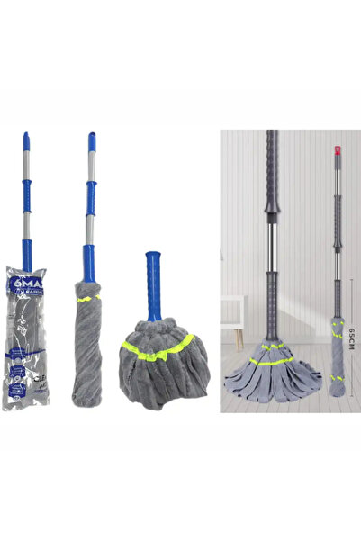 Generic 6Max Floor Cleaning Learob Clean Mop With Long Adjustable Handle- Blue