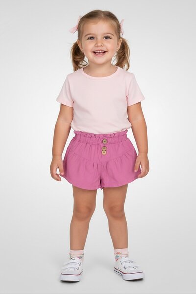 NANETTE LEPORE Toddlers Girl 2Pcs Floral Print Basic Shorts, Multicolor