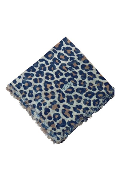 Eyfel Eşarp طباعة بنمط الفهد على ورق التول المموج