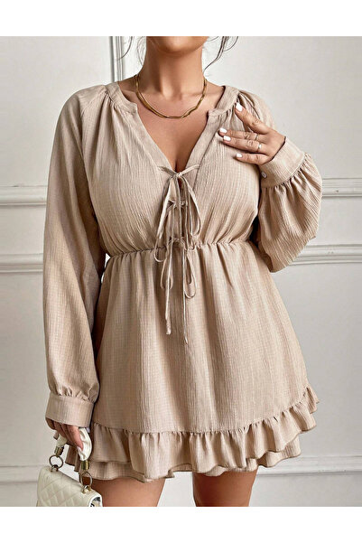 Sheya Shein Curve+ jumpsuit dress, beige