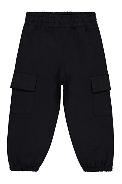 Civil Boys Cargo Pocket Pack 2-5 Years Old Tracksuit Bottom - Black 5-6 Years Old