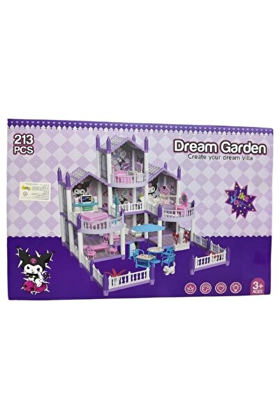 Premium بيت الدمى "حديقة الأحلام - فيلا الأميرة" - بيت لعب متعدد الطوابق مكون من 213 قطعة للبنات