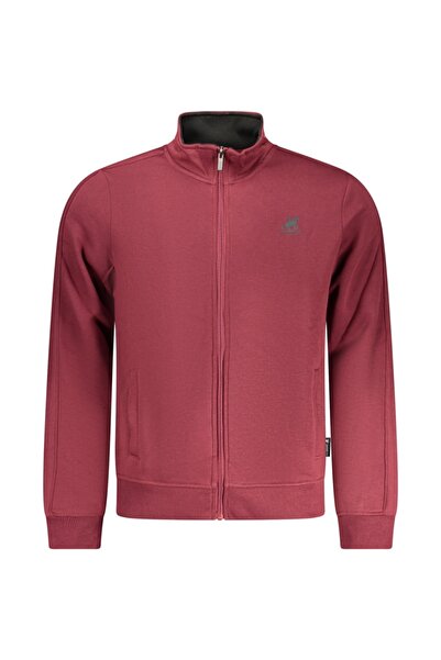 U.S. Grand Polo U.S. GRAND Men's sweatshirt, with zipper, logo, Regular fit, Dark red