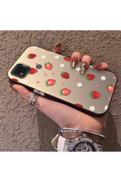 Hontinga حافظة هاتف Xiaomi Poco C31 المتوافقة مع الفراولة، مضادة للصدمات، مضا...