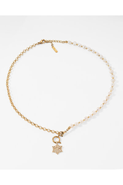 Mia Lia Design Çıkarılabilir Doğal Taş Kolye | Taş Seçenekli(Ametist-İnci-Pem...