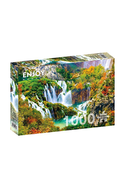 Enjoy Puzzle Puzzle 1000 piese Enjoy – Cascadele Plitvice în toamnă, Croația