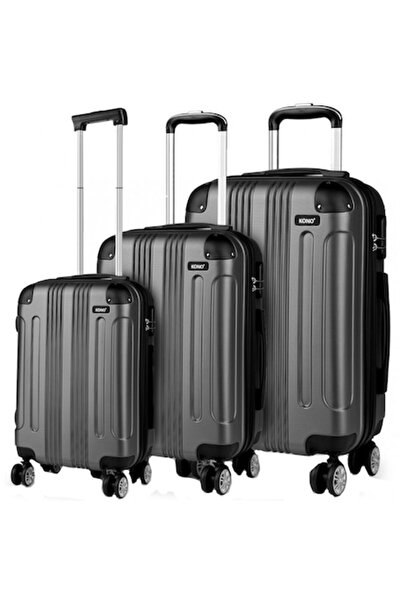 Kono Hardshell Luggage Set, 3 pieces, 19-24-28 inch, TSA lock,